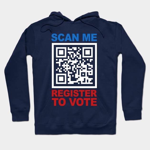 Register To Vote QR Code Hoodie by TextTees